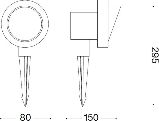 Ideal Lux - Lampada da esterno TERRA 1xGU10/28W/230V IP65 marrone
