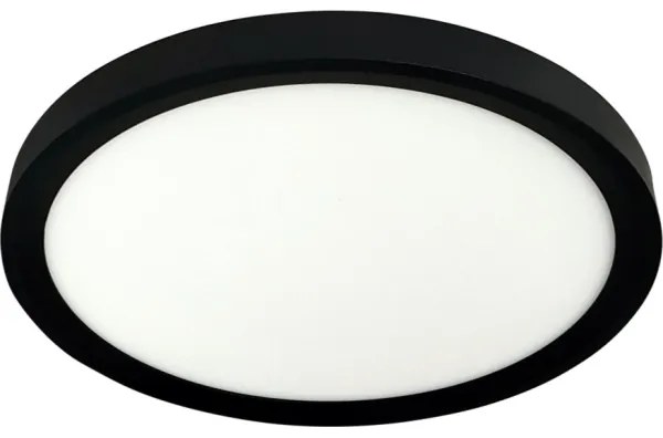 Plafoniera LED/18W/230V 3000/4000/6500K Ø 23 cm nera