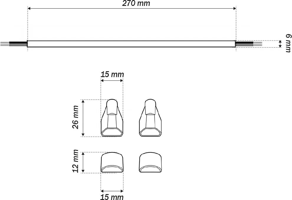 Kit Collegamento per Strisce LED RGB+CCT IP67 da 12mm da Saldare