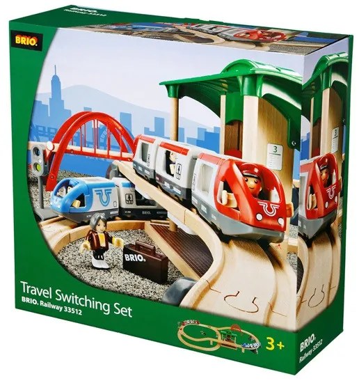 Brio - Set ferrovia con scambio - 42 pezzi