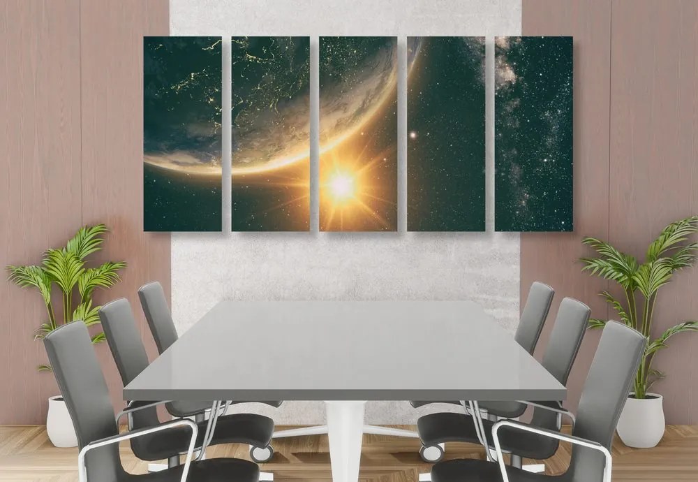 Quadri 5 pezzi – Vista dallo spazio