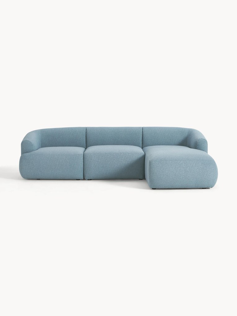 Divano angolare XL componibile 4 posti in bouclé Sofia
