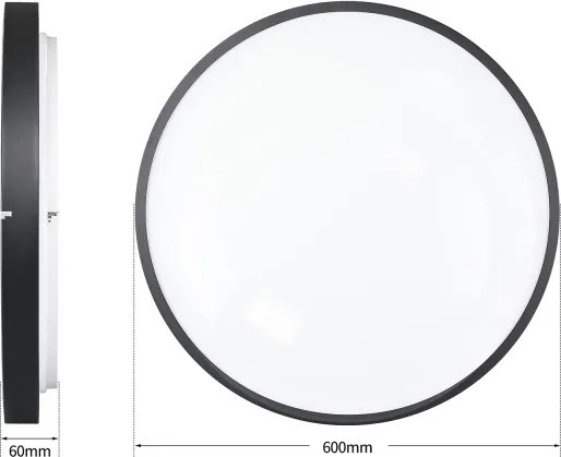 Brilagi - Lampada LED dimmerabile GLASS POOL DOUBLE LED/80W/230V 60 cm nero + telecomando