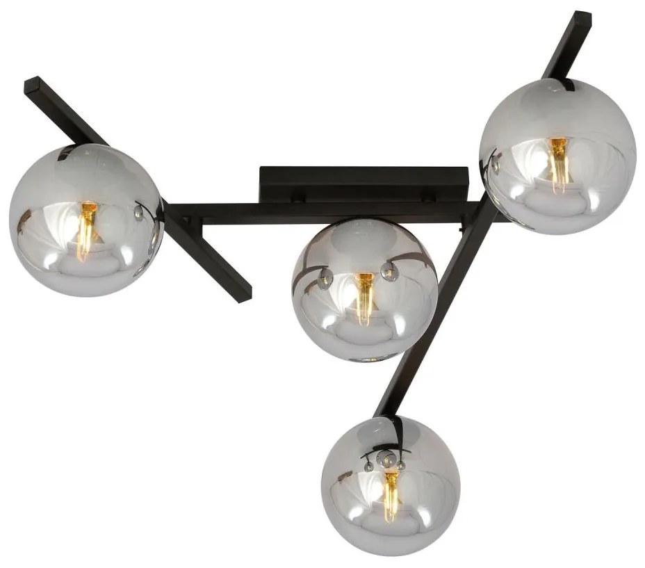 Plafoniera SMART 4xE14/10W/230V nero/grigio