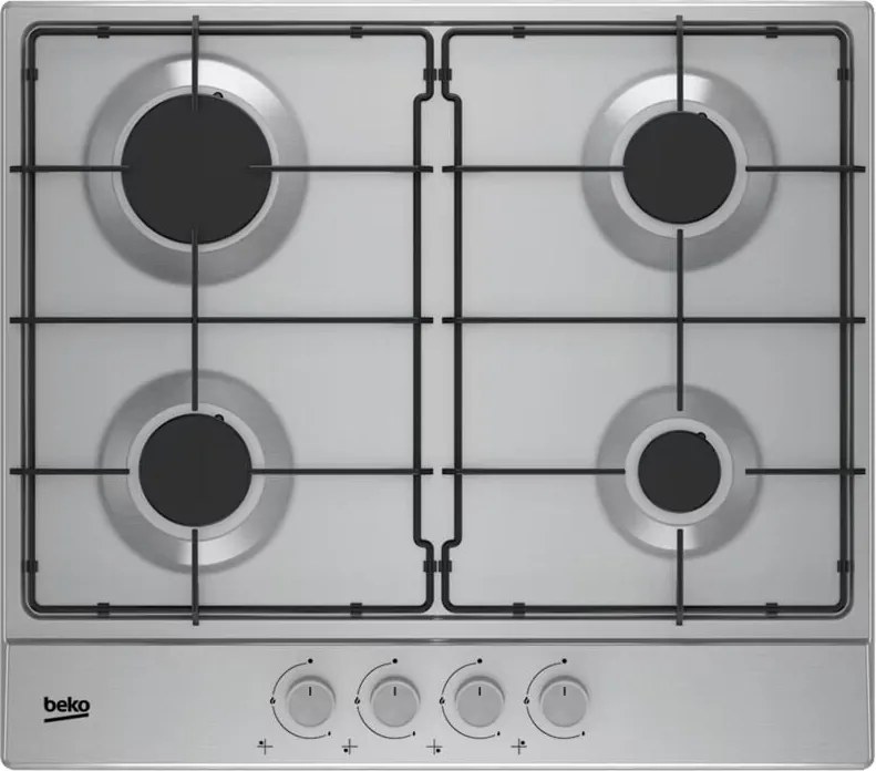 Beko - Piano cottura a gas 4 bruciatori hiag 64224 sx