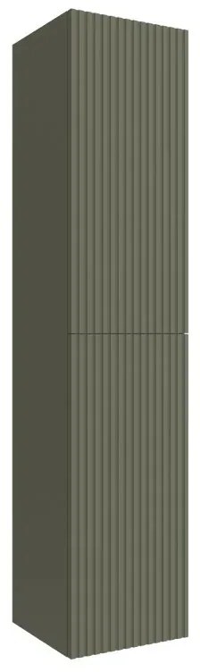 Colonna bagno sospesa 160cm in verde opaco a 2 ante Nara