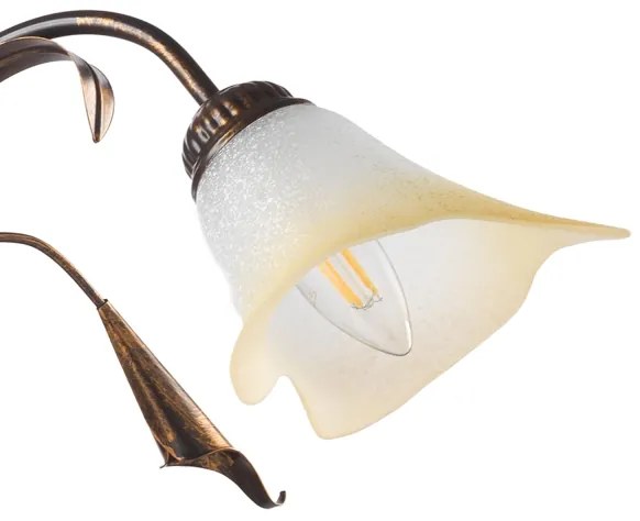 ONLI - Lampadario a sospensione con catena LUCREZIA 3xE14/6W/230V bronzo