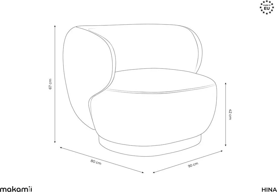 Poltrona beige Hina – Makamii