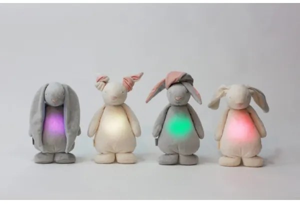 Moonie - Compagno di coccole con melodia e luce coniglietto powder