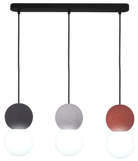 Lampadario Design Biglia multicolore 3x E27