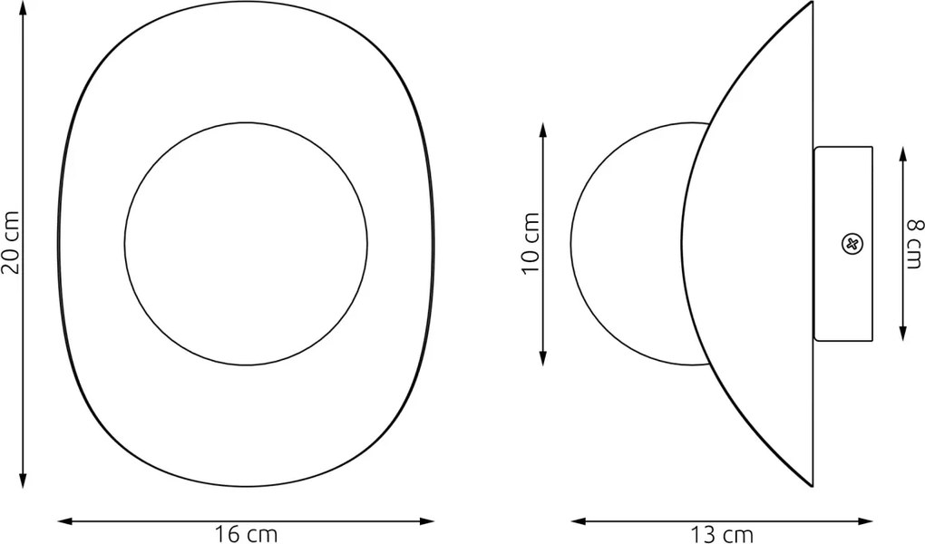 Applique da Parete FIERO M K1 G9 in Acciaio