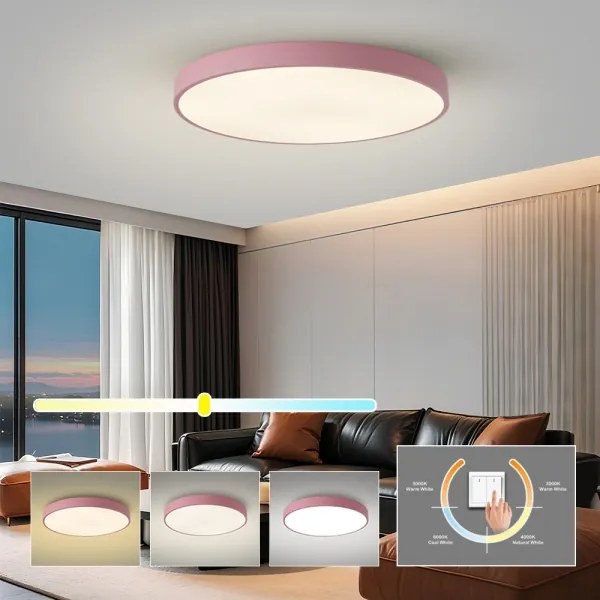 Brilagi - Plafoniera LED POOL 100W/230V 3000/4000/6000K 80 cm rosa