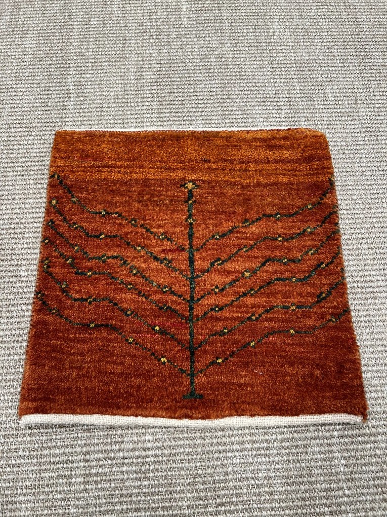 Gabbeh Tappeto 40x40 Rosso (Iran) Annodato A Mano