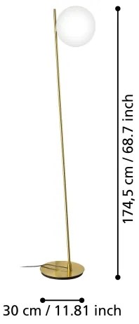 Eglo 900869 - Lampada con piedistallo RONDO 1xE27/40W/230V