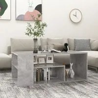 Tavolino da Caff Grigio Cemento 100x50x40 cm in Truciolato cod mxl 13069