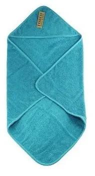 Asciugamano bambino in cotone blu con cappuccio 75x75 cm - Tiseco Home Studio