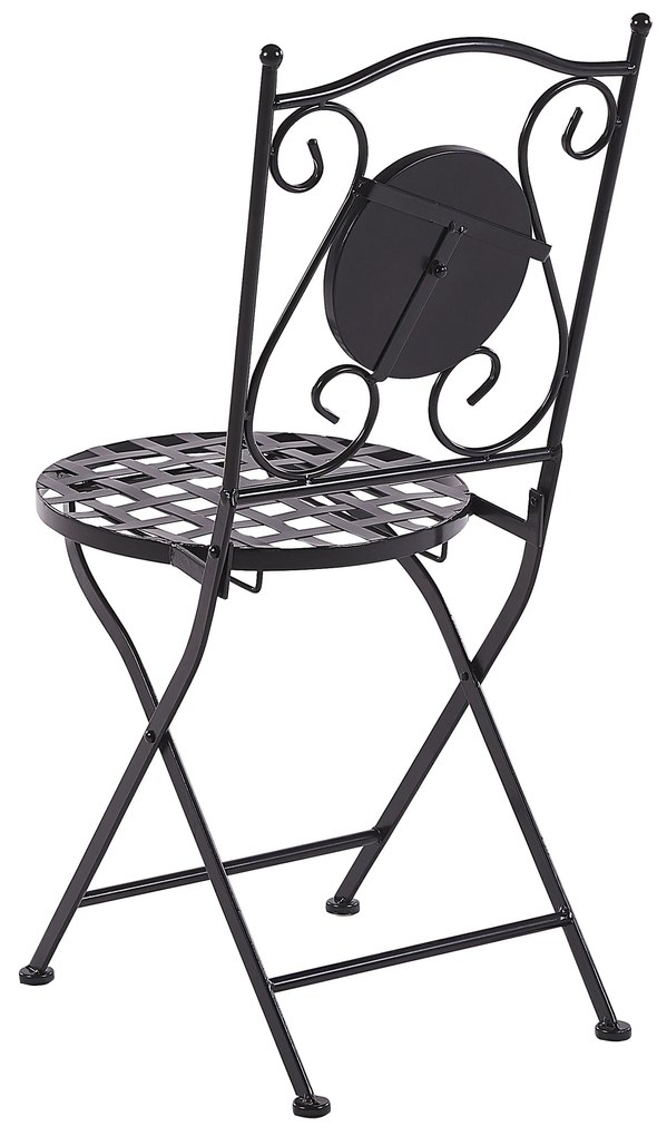 Set di 2 sedie da giardino in metallo nero CARIATI Beliani