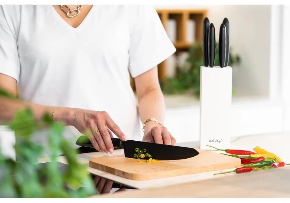 Set di 5 coltelli con supporto bianco Caro - Vialli Design