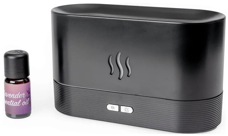 LED RGB Diffusore di aromi e umidificatore d'aria a ultrasuoni con retroilluminazione 180ml nero