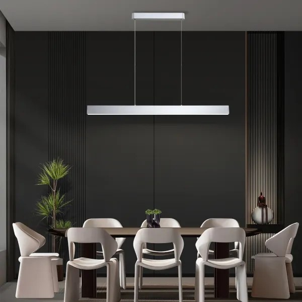 Brilagi-LED Lampadario dimmerabile SLEEKLINE SMART LED/40W/230V Wi-Fi Tuya argento + telecomando