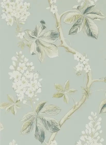 Sanderson Carta da parati Chestnut Tree - Grey Blue/ Sage