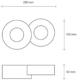 Sforzin illuminazione lampada da soffitto tenedos 2 luci gx54 T313 (ULTIMI DUE DISPONIBILI)