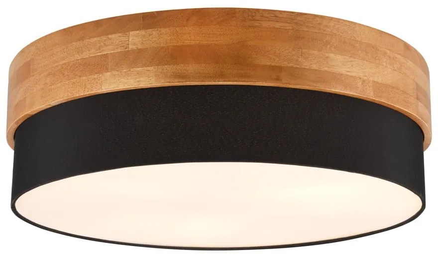 Plafoniera in colore bianco-naturale con paralume in tessuto Seasons - Trio