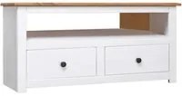 Mobile TV Angolare Bianco 93x49x49cm Pino Massello Panama Range 282687