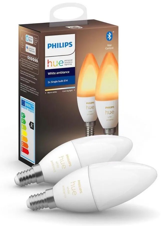 SET 2x Lampadine LED dimmerabile Philips Hue WHITE B39 E14/4W/230V 2200K-6500K