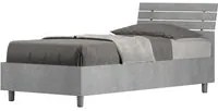 Letto Singolo 80x190 cm testata inclinata con doghe Ankel - Con rete,Grigio