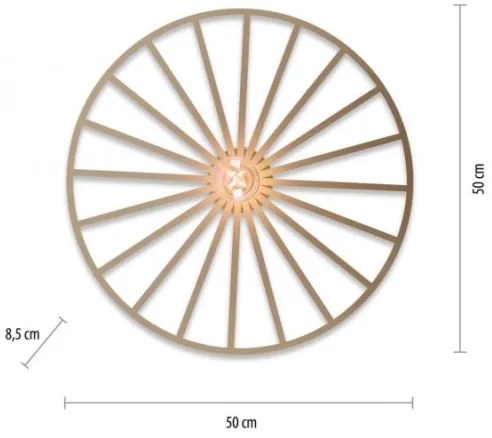 JUST LIGHT. 15636-60 - Plafoniera SPIKE 1xE27/40W/230V diametro 50 cm ottone