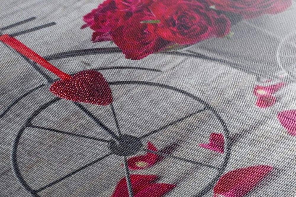 Stampa su tela – Bicicletta piena di rose