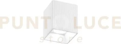 Plafoniera naos quadrata in gesso 1 luce attacco gu10 11x11x13cm in...