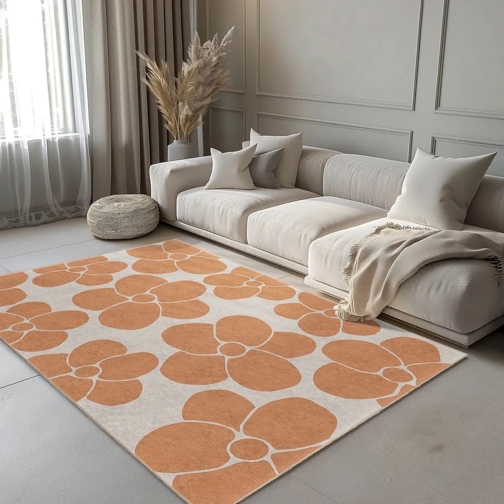 Passatoia arancione lavabile 80x200 cm Orange Meadow – Mila Home