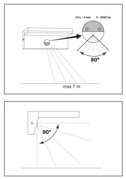 LED Applique da esterno con sensore TESA LED/10W/230V IP54 nero