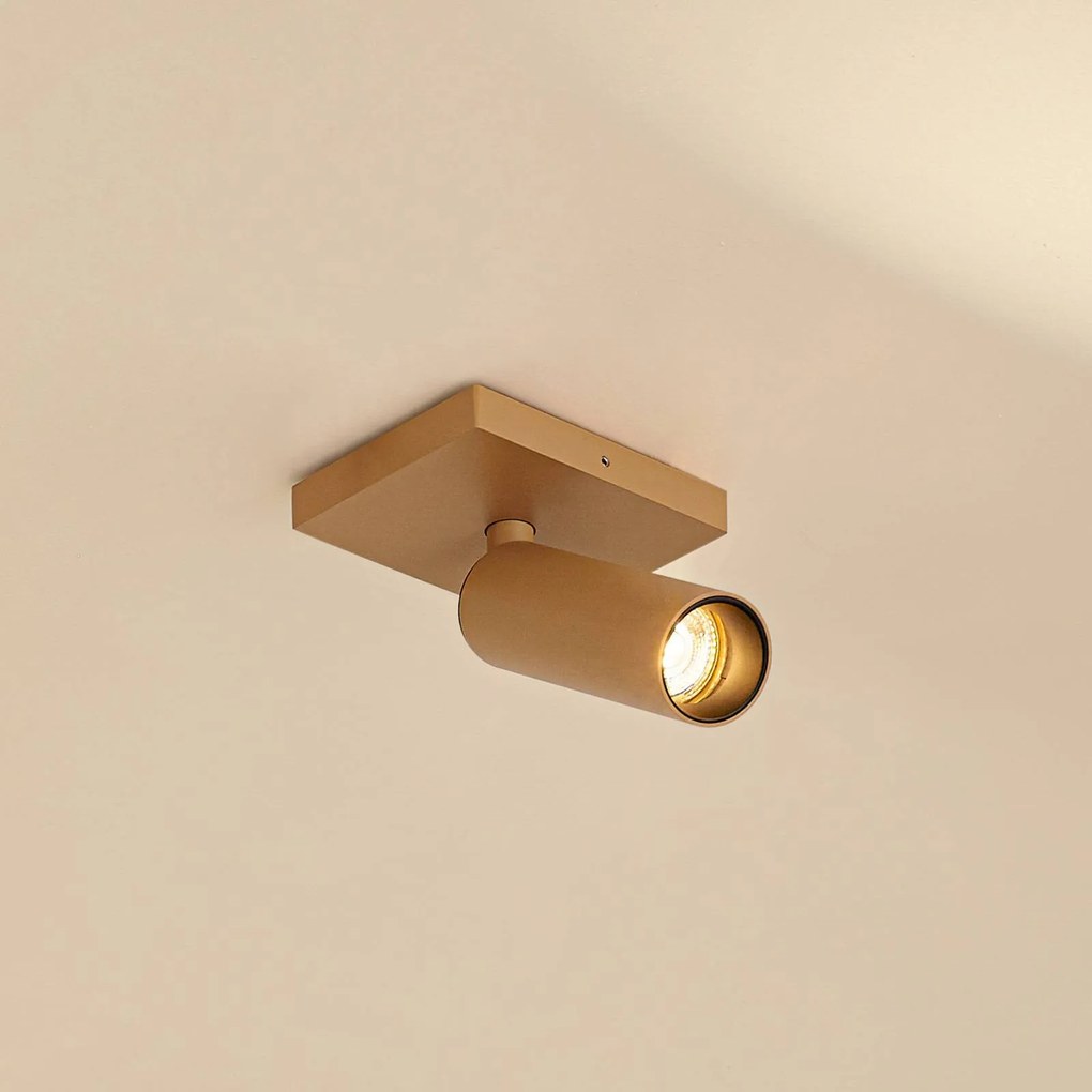 Arcchio Faretto da soffitto Brinja Slim, marrone, 1 lampadina, GU10 MR11 Slim Arcchio, dimmerabile, Marrone / Ruggine, Corridoio, Alluminio, Moderno, Faretto