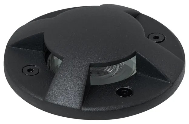 Set di 6 Faretti da terra moderni neri GU10 50mm con effetto 4 luci IP65 - Cellar