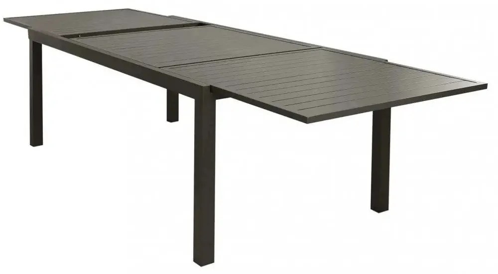 Tavolo Formentera 200/300 x 100 - Struttura e piano in alluminio color taupe