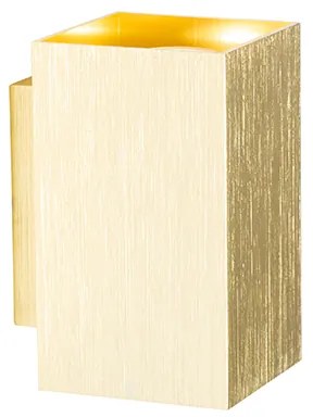 Applique moderna quadrata oro 2 luci - Sandy