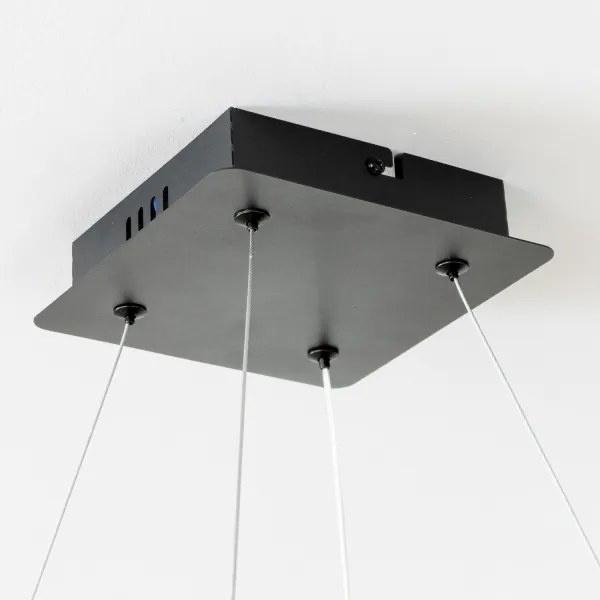 Brilagi - Lampadario LED dimmerabile a cavo FALCON II LED/80W/230V 40x40 cm nero + telecomando