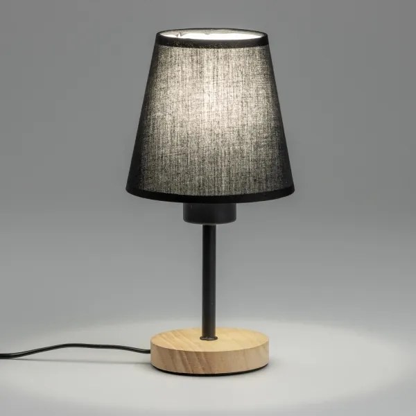 Brilagi - Lampada da tavolo NUBILA WOOD 1xE27/25W/230V quercia/nero