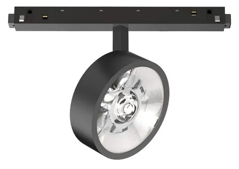 Proiettore Regolabile On-Off Ego Alluminio Nero 1 Luce 9W 3000K Luce Calda