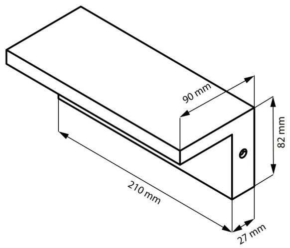 Applique a LED da esterno TESA LED/10W/230V IP54 nero