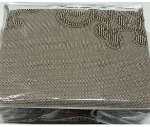 Copriletto matrimoniale Botticelli Home Arabesco in cotone jacquard Beige Matrimoniale