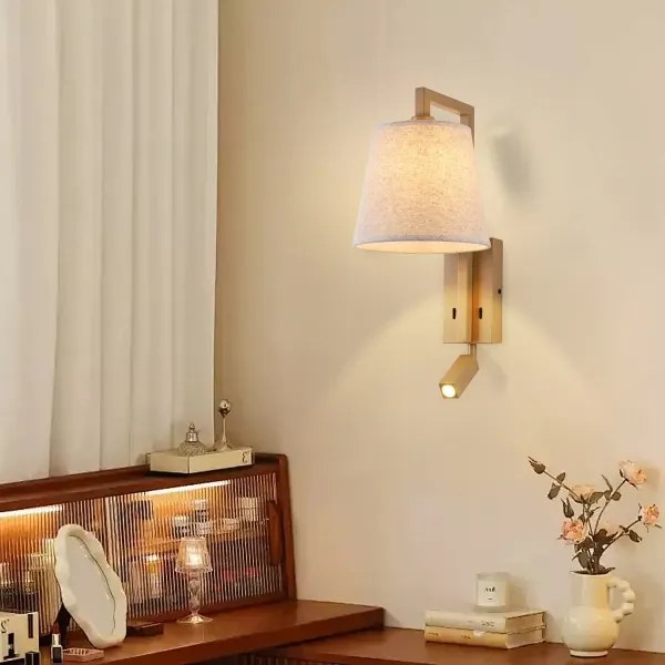 Brilagi - Applique a LED RAYA 1xE14/40W/230V + LED/3W lino/beige