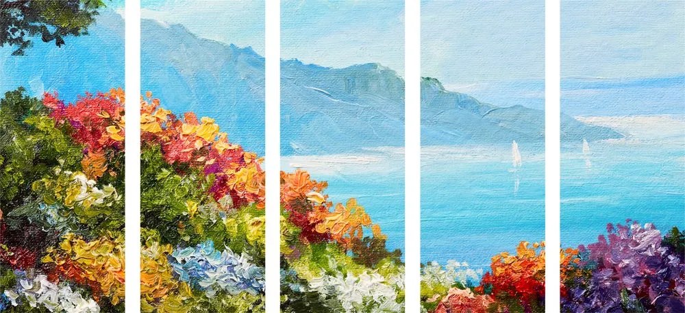 Quadri 5 pezzi – Vista sul mare