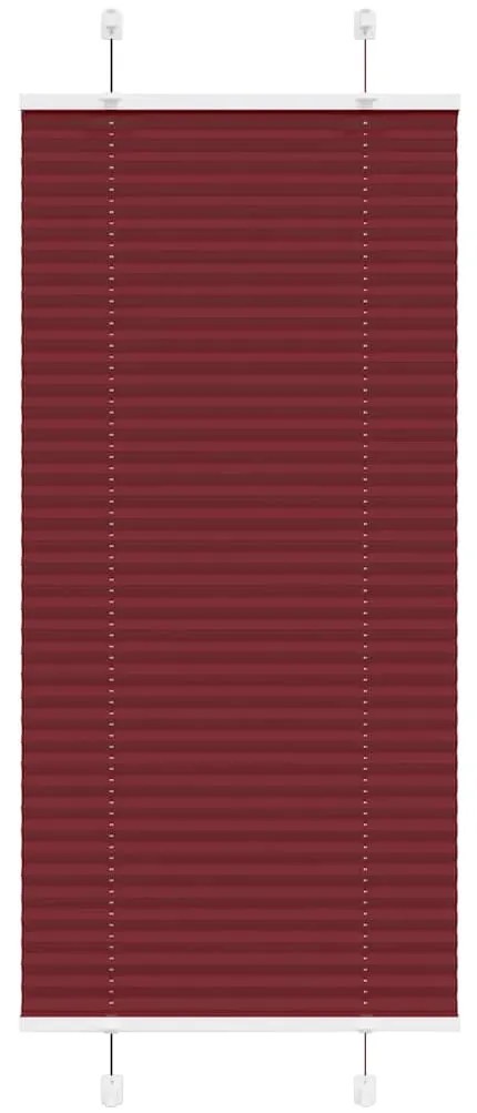 Tenda Plissettata Rosso Bordeaux 65x150 Cm Larghezza Tessuto /