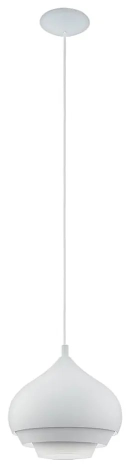 Eglo 96883 - Lampadario a sospensione con filo CAMBORNE 1xE27/60W/230V bianco