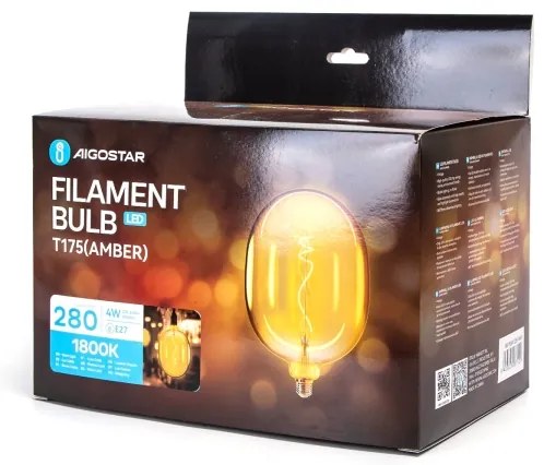 Lampadina LED FILAMENT E27/4W/230V 1800K - Aigostar