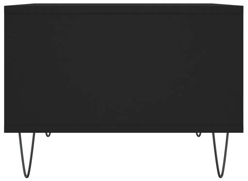 Tavolino da salotto nero 60x50x36,5 cm in legno multistrato